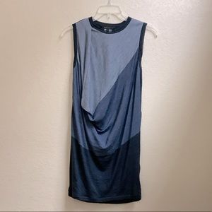 BCBG Wool Tunic Sleeveless knitted Blue Gray Navy XXS